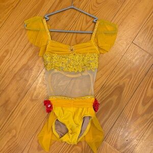 Custom Lyrical Dance Costume - Belle Inspired 🌹 Child Small/Medium